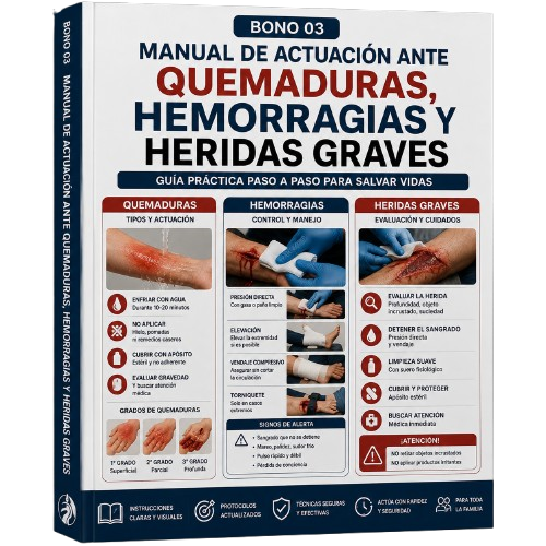 Bono 03 - Manual de Actuación ante Quemaduras, Hemorragias y Heridas Graves