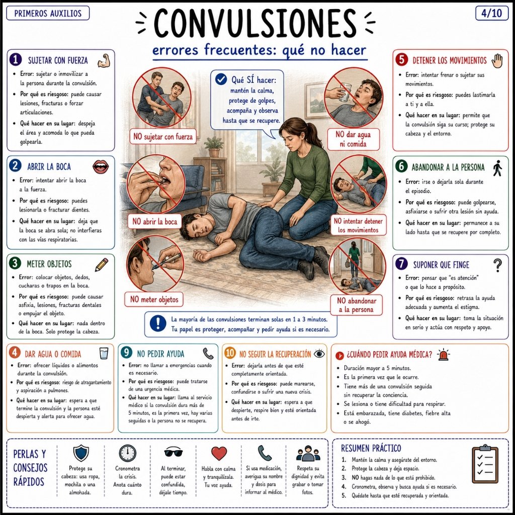 Convulsiones - Cuidados posteriores