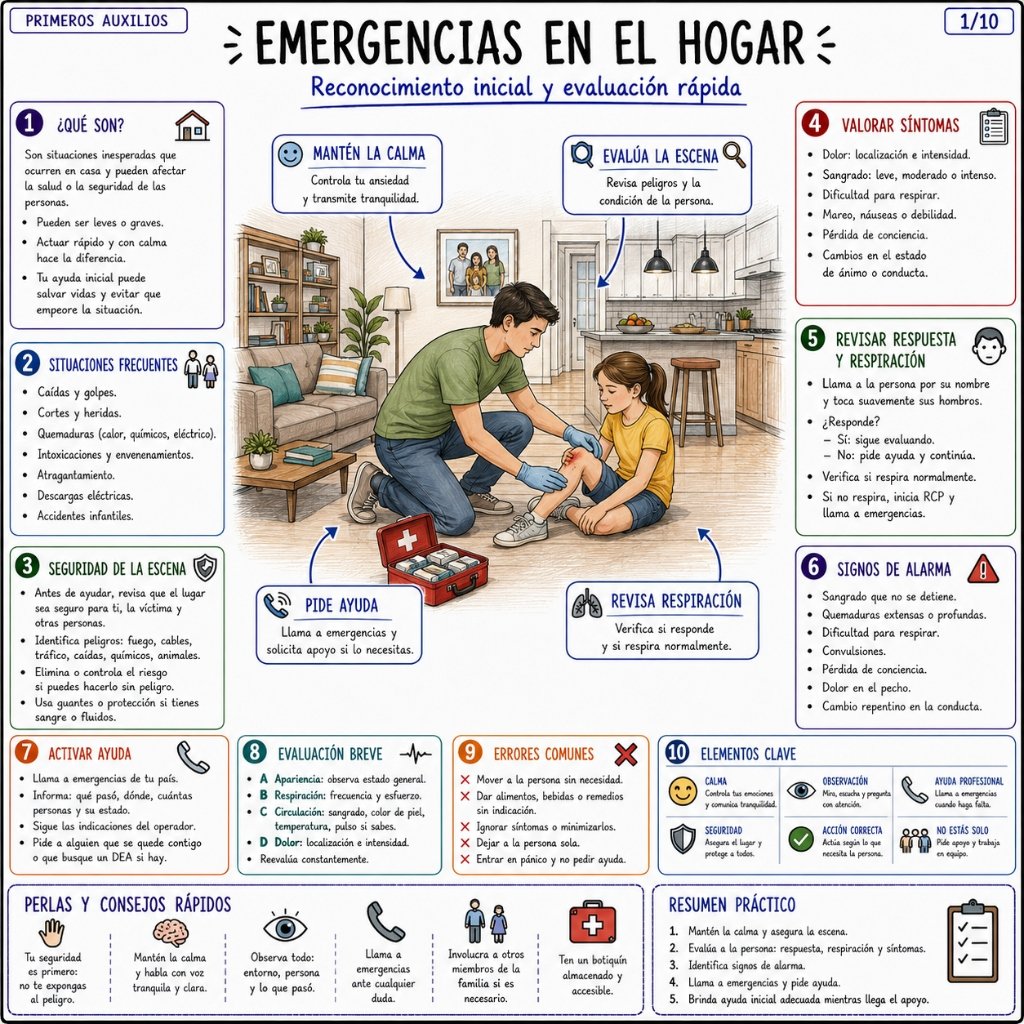 Emergencias en el Hogar: Reconocimiento inicial y evaluación rápida