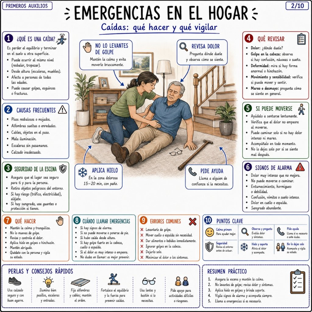 Emergencias en el Hogar: Caídas: qué hacer y qué vigilar