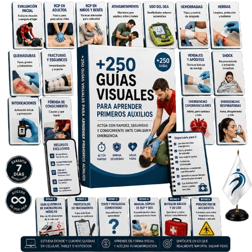 Kit +250 Guías Visuales para Aprender Primeros Auxilios